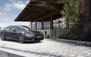 Grey porsche panamera brick building - cornelisz hendriksz vroom free wallpaper