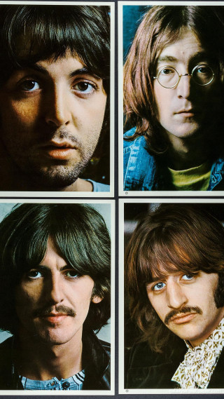 Beatles facial expressions hair styles - poster free wallpaper
