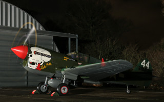 Green airplane skull wing red - a skull free wallpaper