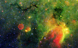 Colorful star cluster space red - benoit b. mandelbrot free wallpaper