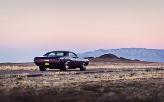 Desert mountains car sunset tilt - the side of the road in the desert free wallpaper