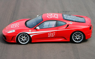 Red sports car race track 27 - number free wallpaper