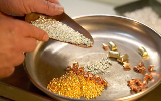 Gold beads water spatula arts - evelyn abelson free wallpaper