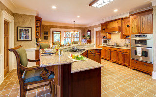 Kitchen center island stove microwave 2 - room table free wallpaper