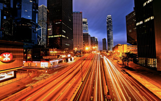 Tokyo night street traffic lights - andrew law free wallpaper