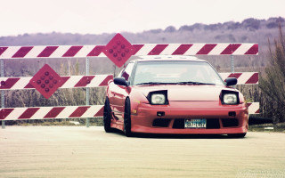 Red car barrier stop sign - red eye free wallpaper