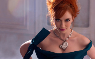 Redhair greendress heartnecklace rococo portrait - a woman free wallpaper