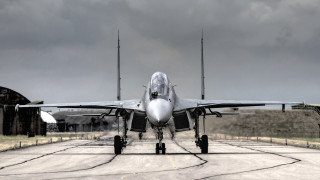 Fighterjet runway cloudy sky backlit - cloudy free wallpaper