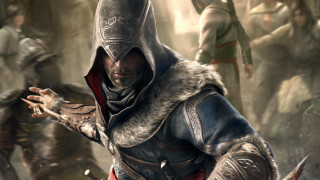 Hooded man sword forest background - other man free wallpaper