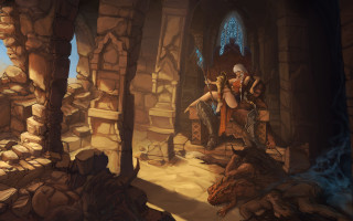 Throne woman dragon cave epic - a painting of a woman free wallpaper