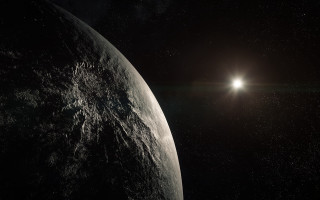Bright earthlight stars aurora astronaut - redshift free wallpaper