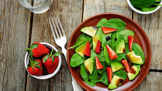 Spinach strawberries avocado arcimboldo food - strawberry free wallpaper