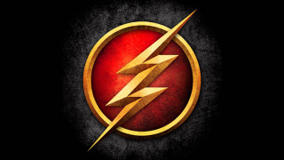 Flash logo red circle gold - everett warner free wallpaper