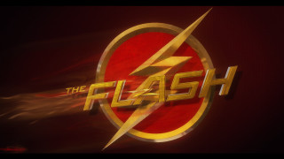 Flash logo red background yellow 2 - international typographic style free wallpaper for desktop