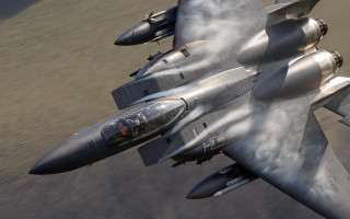 Jet fighter smoke landing precisionism - gear free wallpaper
