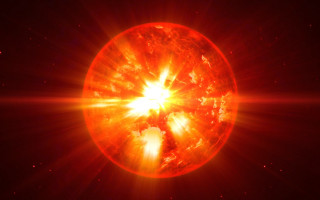 Bright sun red circle moon - a white circle free wallpaper