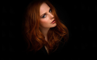 Red hair blue eyes character - the distance free wallpaper for desktop