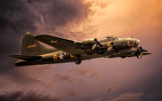 Military plane cloudy sky star 2 - the side of the plane free wallpaper