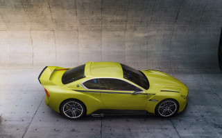 Yellow sports car parking garage 2 - a parking garage next free wallpaper