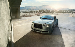 Silver car parking lot mountains 3 - the car free wallpaper