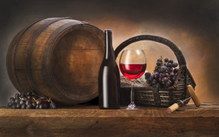 Wine glass barrel grapes corkscrew - alesso baldovinetti free wallpaper