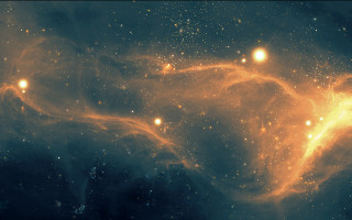 Large star cluster bright yellow - yellow light free wallpaper
