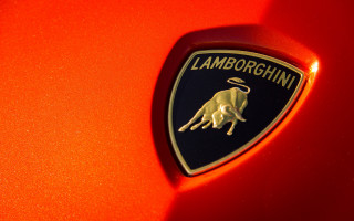 Lamb logo red car galaxy - a red car free wallpaper