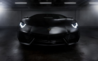 Black sports car dark garage 4 - a dark garage free wallpaper