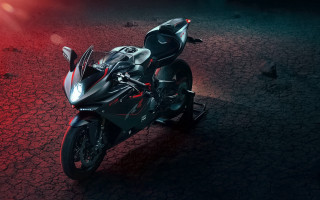 Motorcycle dirtroad redlight darkbackground 3Drender - a dirt road free wallpaper