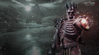 Skeleton suit light snow mountain - epic fantasy character art free wallpaper