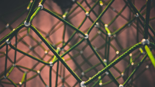Wire structure balls person abstract - complexity free wallpaper