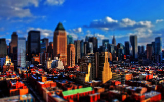 City skyline tiltshift architecture blurry - ashcan school free wallpaper