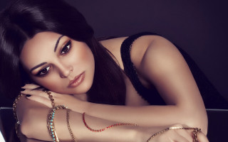 Gothic jewelry beaded bracelet portrait - a woman free wallpaper
