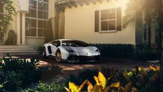 White sports car house porch - a porch free wallpaper