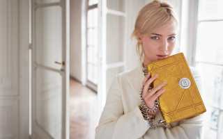 Woman yellow box surprised portrait - a flemish baroque free wallpaper