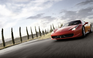 Red sports car motion blur 2 - bernardo cavallino free wallpaper