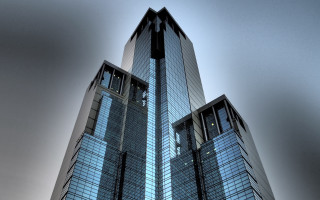 Tall building clock sky cubo - architecture free wallpaper