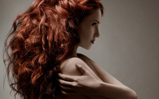 Red haired woman posing art - a woman free wallpaper