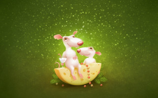 Mice cheese green surface water - a green surface free wallpaper