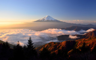 Mountain snow capped peak clouds - murata range free wallpaper