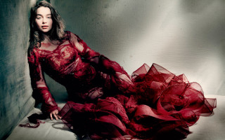Woman red dress veil blood - annie leibovitz free wallpaper
