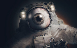 Space suit eyeball key digital - a man in a space suit free wallpaper