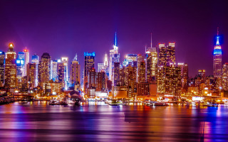 Tokyo night cityscape bridge water 2 - ashcan school free wallpaper