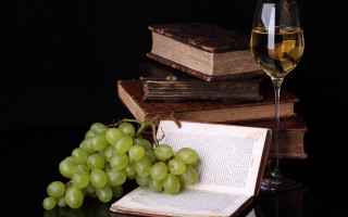 Wine grapes table books decadent - decadent free wallpaper