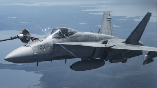 Fighter jet overwater landscape cockpit - carl gustaf pilo free wallpaper