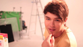 Man holding milk toothbrush toothpaste - attractive free wallpaper