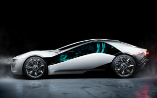 White car spray water futuristic - the front of its free wallpaper