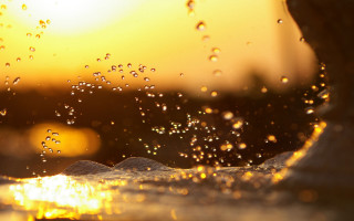 Water droplets window sunset blurry - sunset free wallpaper