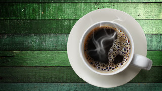 Coffee steam green table photorealism - steam free wallpaper