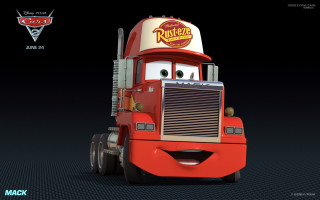 Cartoon character red truck white - fletcher martin free wallpaper